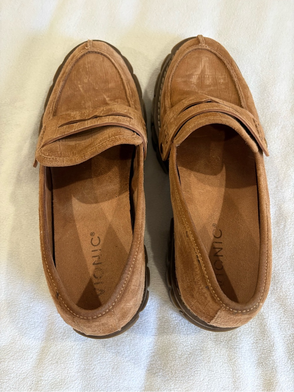 Vionic Brown Suede Penny Loafers - Picture 5 of 7